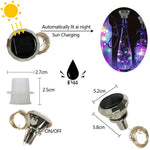 décoration festive lumineuses solaires multicolores transparentes moderne minimaliste chargeur led