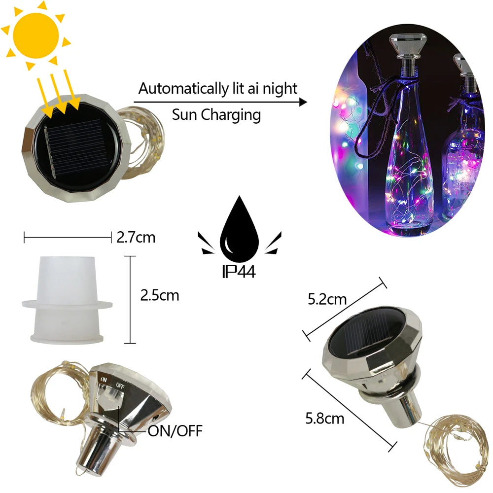 décoration festive lumineuses solaires multicolores transparentes moderne minimaliste chargeur led
