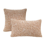 taies d'oreiller solides polyester texture bouclée doux beige clair 30x50cm 45x45cm 50x50cm