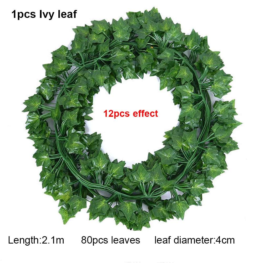 guirlande artificielle feuilles lierre vert décoration jardin intérieur fête mariage extérieur plante vigne