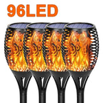 lanterne solaire led effet flamme vacillante moderne noire motif floral étancheextérieur jardin allée patio