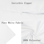 taies d'oreiller lettre stylisée moderne élégantes imprimées fleurs feuillage blanc respectueuses environnement 45cm 45cm