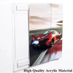 cadre acrylique transparent moderne clips poster voiture sportif a4 horizontal vertical