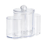 organisateur cosmétique transparent moderne brosse lingettes éponge rangement maquillage portable salle bain