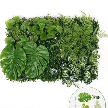 panneau mural plante artificielle feuilles vertes fleurs décoration jardin intérieur extérieur mur végétal naturel
