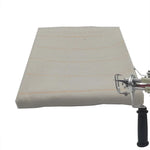 tissu coton absorption bricolage filet simple brossé rayures jaunes blanc opacité texturé