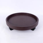 plateau roulettes 360° marron gris blanc moderne pot fleurs rotationnelle
