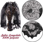 rideau halloween noir toile d'araignée chauves souris imperméable réutilisableextérieurintérieur