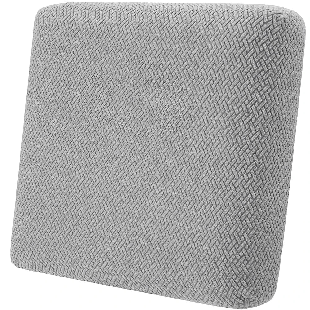 housse canapé gris clair extensible tissu jacquard motif géométrique moderne salon lavable