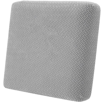 housse canapé gris clair extensible tissu jacquard motif géométrique moderne salon lavable