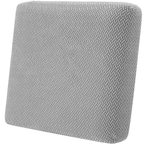 housse canapé gris clair extensible tissu jacquard motif géométrique moderne salon lavable