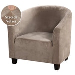 Housse fauteuil velours gris ajustable salon moderne extérieur intérieur machine laver