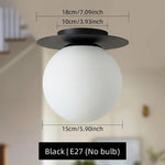lampe moderne sphérique noir doré minimaliste éclairage intérieur chambre salon