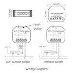 module rideau motorisé intelligent télécommande rf433 application smartphone contrôle vocal programmation