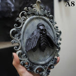 cadre mural or noir relief sculpté baroque artisanal decoration murale relief animal résine