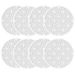 tapis table moderne rouge gris noir vert blanc motif géométrique cercles étoiles