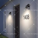Détail de l'applique murale LED avec éclairage blanc chaud