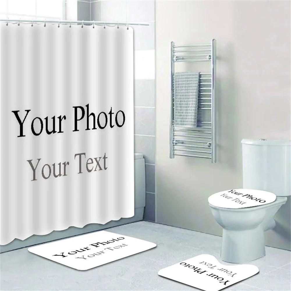 rideau douche moderne rose personnages animés tapis bain couvercle wc opaques enfantin
