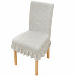 housses chaise fleur imprimée gris bleu clair vert pastel moderne polyester douce