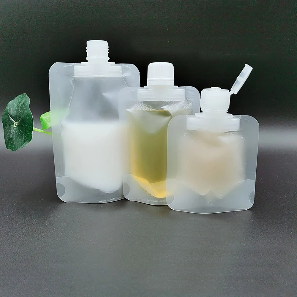 sac dosseret transparent moderne rechargeable étanche pliable 100ml 50ml 30ml cosmétique voyage