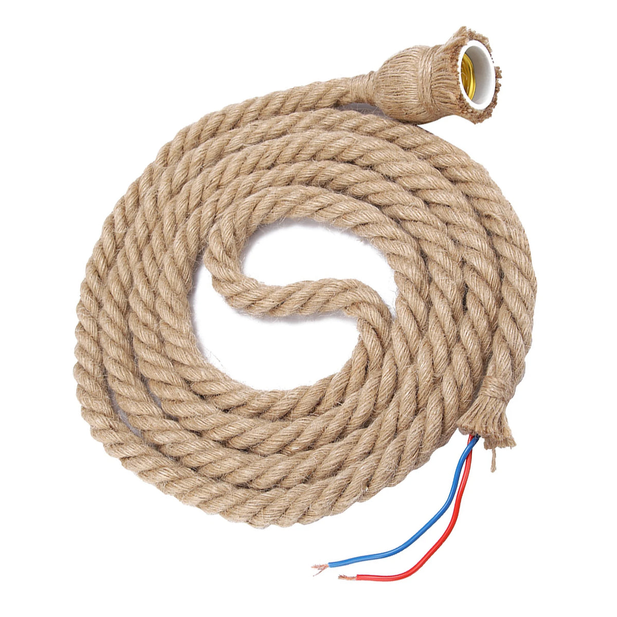 câble électrique tressé rustique couleur beige rouge bleu douille E27 vintage opacité opaque fixations