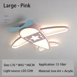 lampe suspendue avion forme moderne enfant blanche brun chaînes led salon chambre