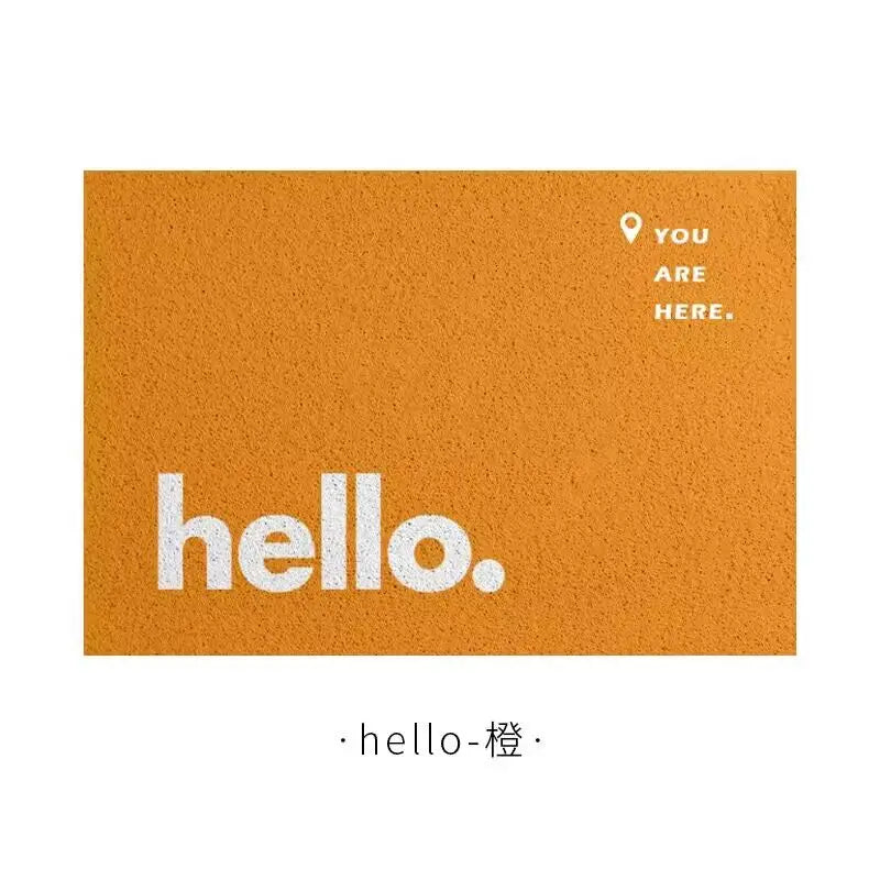 tapis d'entrée personnalisé moderne texte motif porte maison intérieur extérieur blanc