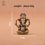 statuette ganesha bronze doré sculptée details complexes religieuse traditionnelle décoration intérieure éléphant dieuhindou ornement