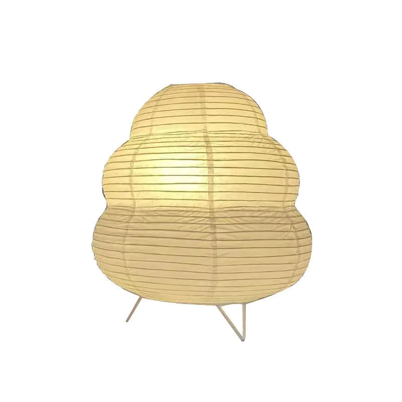lampe table led papier blanc rayures horizontales moderne chambre coucher