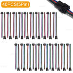 câbles électrique connecteurs mâle femelle 24v 2pin 3pin 4pin 5pin noir rouge vert