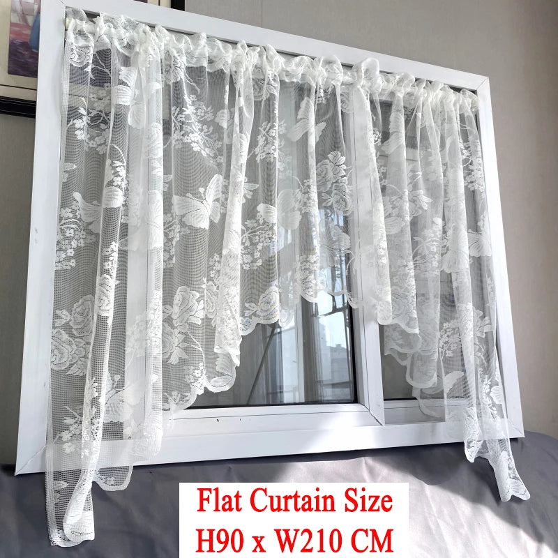rideau fenêtre floral fruité bordure rayée semi transparent tringle chambre cuisine