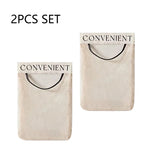 organisateur suspendu sacs rangement toile polyester réutilisable porte mur beige noir blanc minimaliste