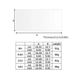 peigne éplucheur gâteau transparent acrylique outil pâtisserie lisse crème glaçage 10 12 14 inch
