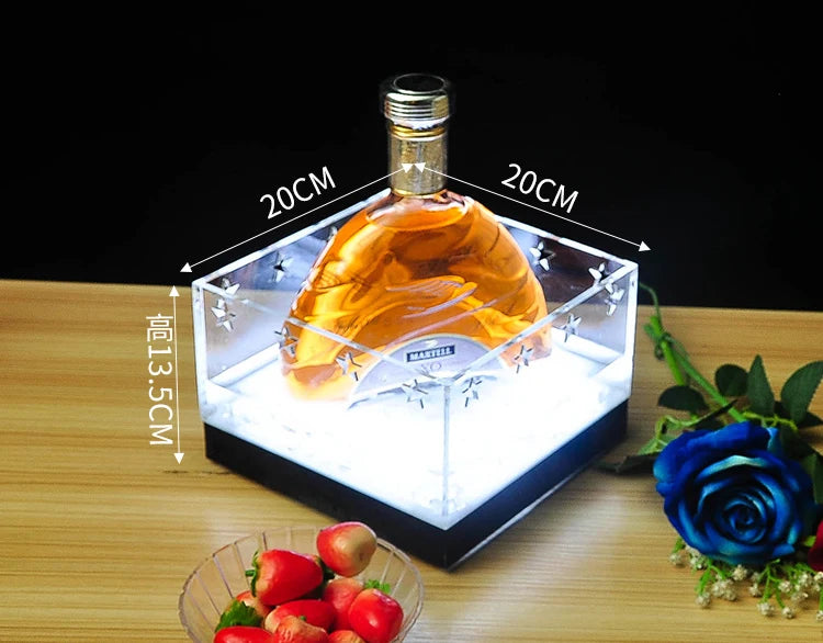 seau bouteilles transparent moderne clips lumineux led rechargeable via usb