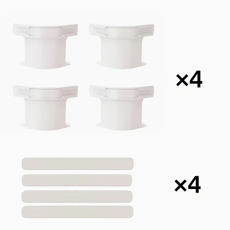 supports draps adhésifs transparents gris clair moderne fixations lits minimalistes