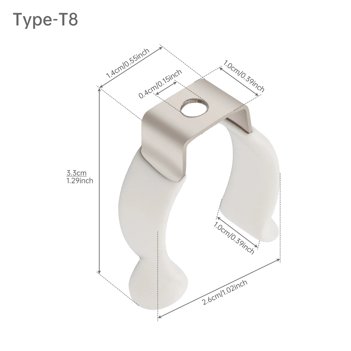 clips t5 t6 t8 t10 t12 noir blanc moderne abs cqc