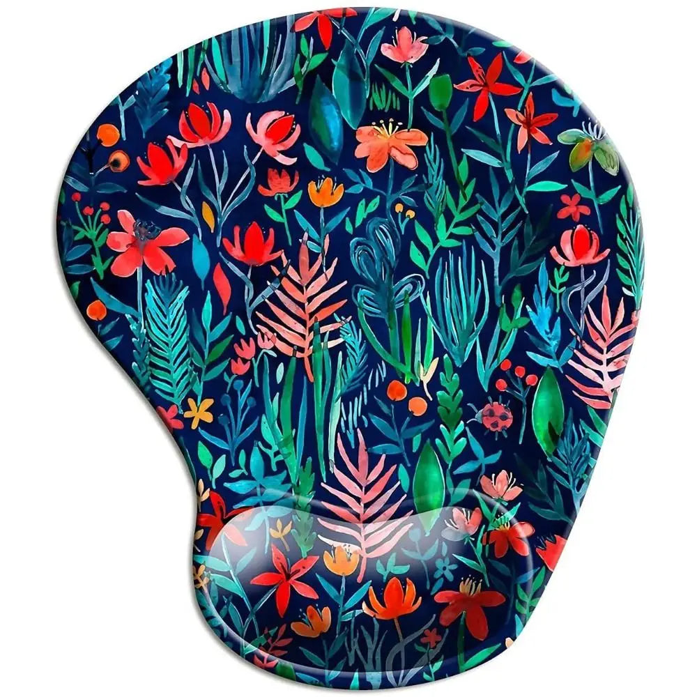 coussin souris ergonomique multicolore floral adhésif gamer portable abstraits motifs opaques