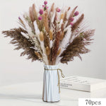 bouquet fleurs séchées naturel pampas violet beige intérieur décoration anniversaire baby showerHomeAssemblier