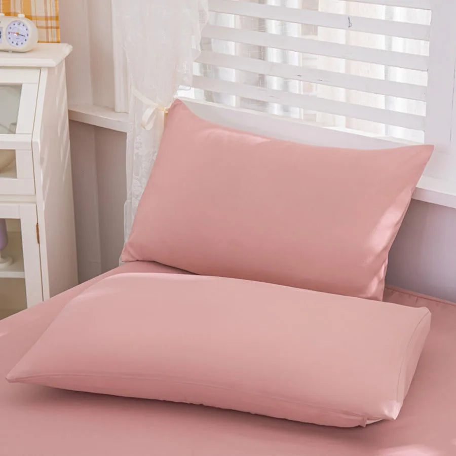 taies d'oreiller polyester non toxiques gris bleu blanc violet solides modernes hospitalières maison respectueuses