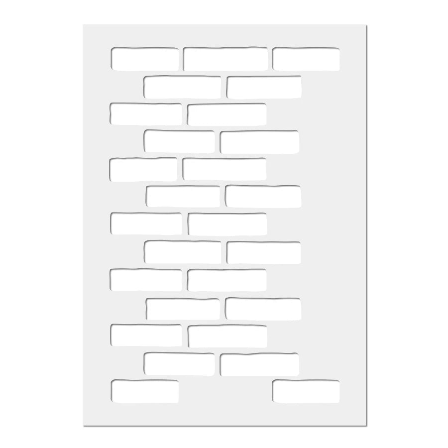 sticker mural moderne brique marron clair adhésif scrapbooking diy journal cartes