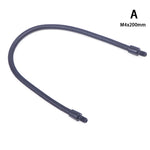 câble flexible tissé noir gris métallisé moderne industriel ø1.8mm ø4mm m4