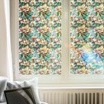 film adhésif vitrail art déco motifs géométriques floraux couleurs vives opaques anti reflets