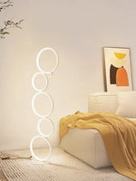 lampe sol moderne blanc circulaire relief minimaliste interrupteur tactile 2000 82000lm