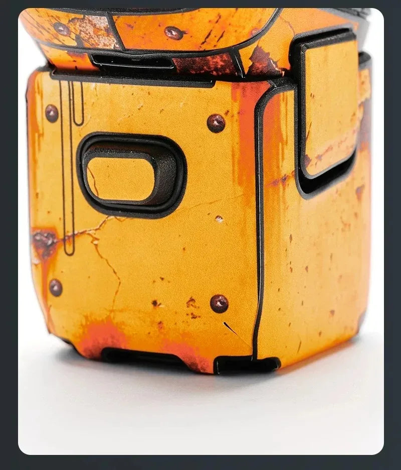 cache caméra orange noir texture grunge adhésif scratch résistant waterproof vintage industriel