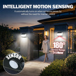 lampe solaire extérieure moderne capteur mouvement waterproof ip65 led noire opalique