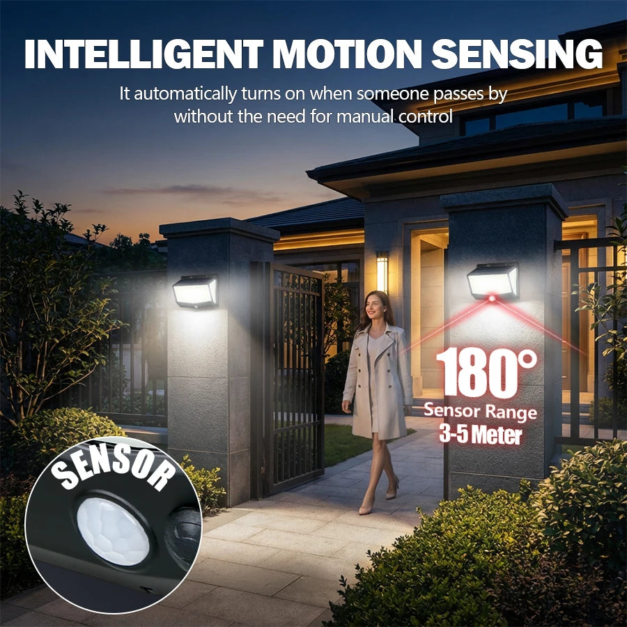 lampe solaire extérieure moderne capteur mouvement waterproof ip65 led noire opalique