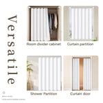 rideau douche moderne polyester gaufre blanc beige gris opalescent ourlet lesté 90x180cm 120x180cm