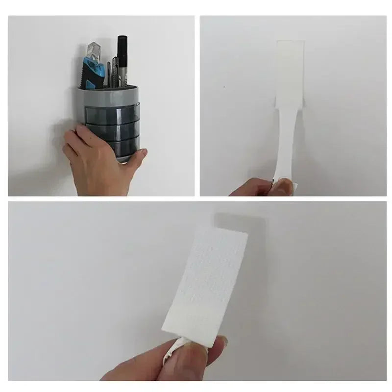 rubans adhésifs blancs rayures noires surface rugueuse moderne utilisation multiple 12 paires auto collantes