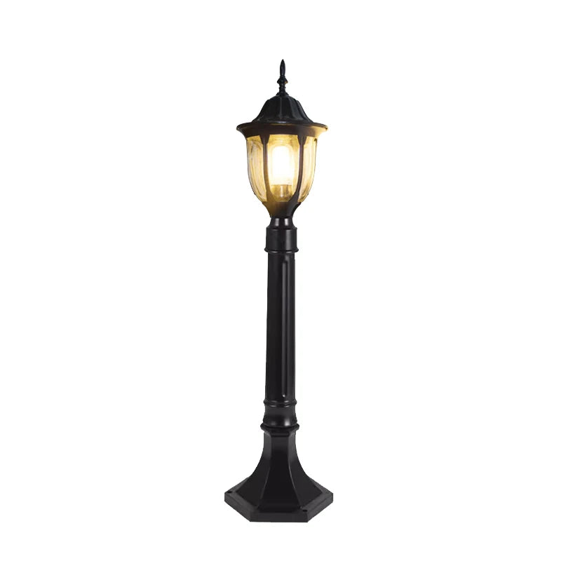 lampe sol led ip65 noir bronze texture métallique classique flux lumineux faible autonome