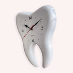 horloge murale silencieuse forme dent dessin animé moderne salon quartz aiguille